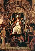 VIVARINI, family of painters Altarpiece of St Ambrose er USA oil painting artist